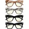 imageEyekepper 5Pack Cateye Reading Glasses for Women Stylish ReadersBlue Light Blocking Reading Glasses