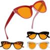 imageEyekepper 4 Pack Oversized Blue Light Filter Glasses Women Cat Eye Computer Reading Glasses 250Blue Light Blockingb984 Pairs
