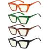 imageEyekepper 4pack Reading Glasses Blue Light Blocking Women Cat Eye Readers4 Pack Mix Color