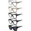 imageEyekepper 5Pack Cateye Reading Glasses for Women Stylish Readers5pcsmix