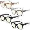 imageEyekepper 5Pack Cateye Reading Glasses for Women Stylish ReadersBlue Light Blocking Reading Glasses