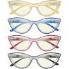 imageEyekepper 5pack Cat Eye Reading Glasses for Women Retro Cute Readers4 Pack Mixedcolor Blue Light Blocking Reading Glasses
