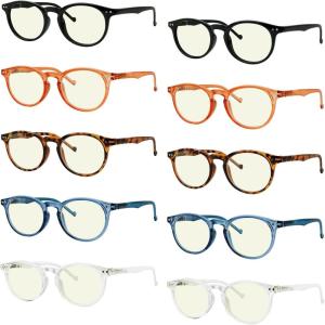 imageEyekepper 4pack Reading Glasses Blue Light Blocking Women Cat Eye Readers10 Pack Mix Color  Uvr071