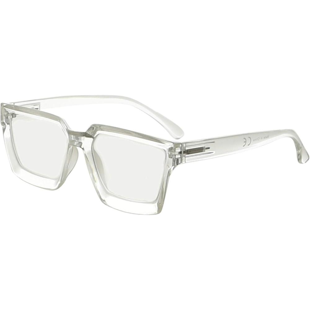 imageEyekepper Multifocus Progressive Computer Readers Women  Noline Trifocal Reading Glasses Blue Light Filter Oversize Frame  GreyTortoise 100Transparent