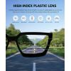 imageEyekepper Multifocus Progressive Computer Readers Women  Noline Trifocal Reading Glasses Blue Light Filter Oversize Frame  Tortoise 150Black