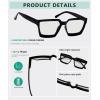 imageEyekepper Multifocus Progressive Computer Readers Women  Noline Trifocal Reading Glasses Blue Light Filter Oversize Frame  Tortoise 150Black