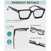 imageEyekepper Multifocus Progressive Computer Readers Women  Noline Trifocal Reading Glasses Blue Light Filter Oversize Frame  Tortoise 150GreyTortoise