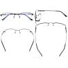 imageEyekepper UV Protection Progressive Reading Glasses 3 Levels Multifocus Readers Men Women Bendable Memory Frame Black 100M1704 Black