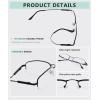 imageEyekepper UV Protection Progressive Reading Glasses 3 Levels Multifocus Readers Men Women Bendable Memory Frame Black 100M1704 Gold