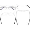 imageEyekepper UV Protection Progressive Reading Glasses 3 Levels Multifocus Readers Men Women Bendable Memory Frame Black 100M1704 Silver