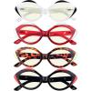 imageEyekepper 4pack Cat Eye Reading Glasses Blue Light Blocking Women Readers 400Blue Light Blocking Reading Glasses