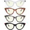 imageEyekepper 4pack Reading Glasses Blue Light Blocking Cateye Computer Glasses Readers Women 275Blue Light Blocking Reading Glasses