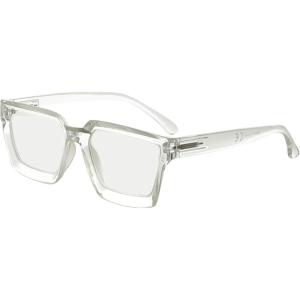 imageEyekepper Multifocus Progressive Computer Readers Women  Noline Trifocal Reading Glasses Blue Light Filter Oversize Frame  GreyTortoise 100Transparent