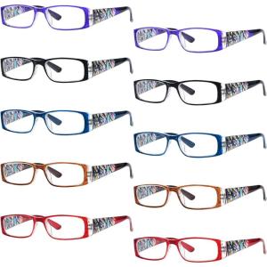 imageEyekepper Oversized Reading Glasses for Women Fashion Readers10 Pack Mix  R006d