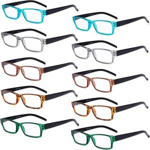 imageEyekepper Oversized Reading Glasses for Women Fashion Readers10 Pack Mix  R012n