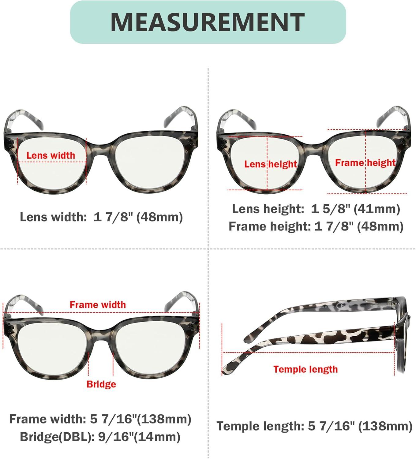 imageEyekepper Blue Light Filter Multifocus Progressive Computer Readers Women  Oversize Noline Trifocal Reading GlassesGrey Tortoise