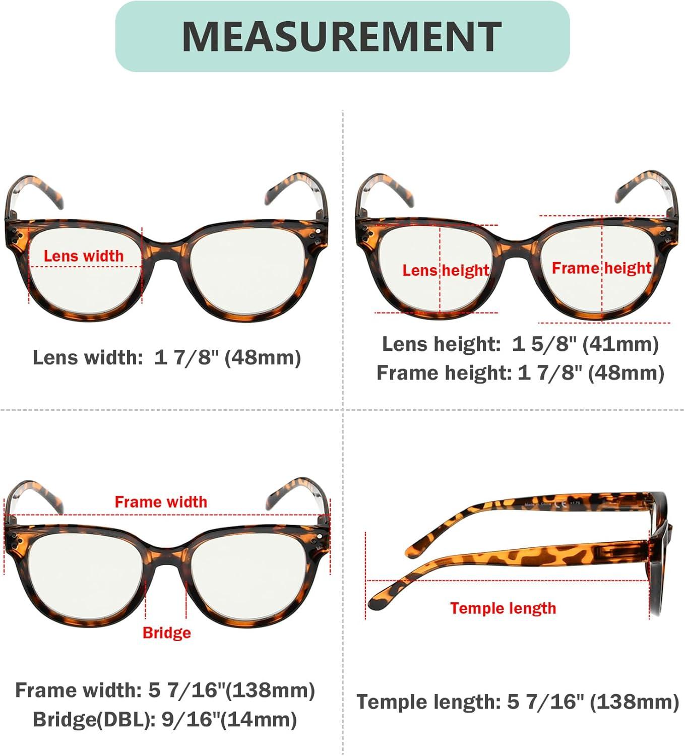 imageEyekepper Blue Light Filter Multifocus Progressive Computer Readers Women  Oversize Noline Trifocal Reading GlassesTortoise