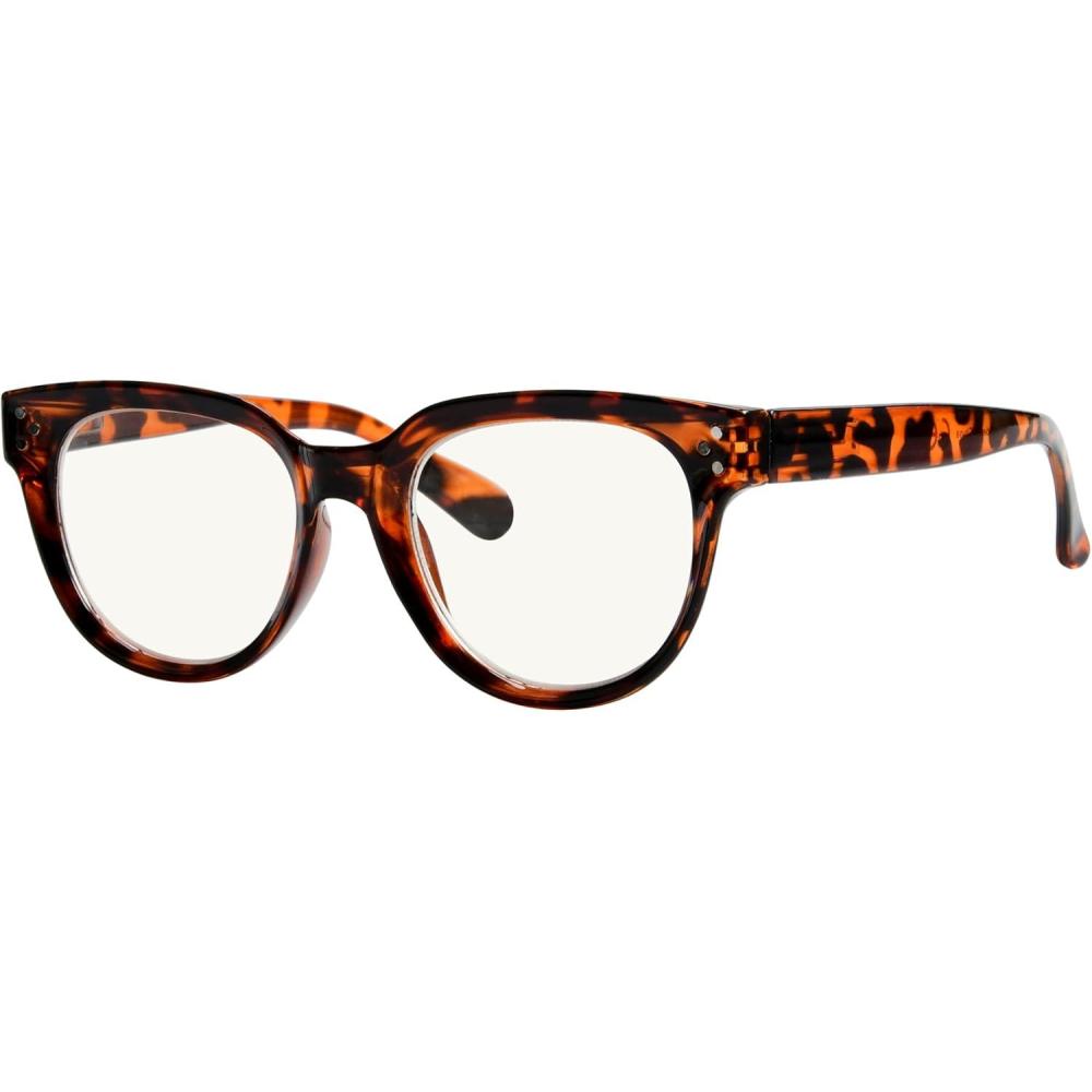 imageEyekepper Blue Light Filter Multifocus Progressive Computer Readers Women  Oversize Noline Trifocal Reading GlassesTortoise