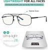 imageEyekepper 3 Levels Vision Multifocus Reading Glasses UV Protection Progressive Readers Men Women Bendable Memory FrameGold