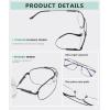 imageEyekepper 3 Levels Vision Multifocus Reading Glasses UV Protection Progressive Readers Men Women Bendable Memory FrameGold