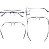 imageEyekepper 3 Levels Vision Multifocus Reading Glasses UV Protection Progressive Readers Men Women Bendable Memory FrameM1706 Black