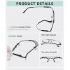 imageEyekepper 3 Levels Vision Multifocus Reading Glasses UV Protection Progressive Readers Men Women Bendable Memory FrameM1706 Gold