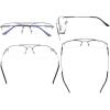 imageEyekepper 3 Levels Vision Multifocus Reading Glasses UV Protection Progressive Readers Men Women Bendable Memory FrameM1706 Gunmetal