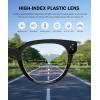 imageEyekepper Blue Light Filter Multifocus Progressive Computer Readers Women  Oversize Noline Trifocal Reading GlassesBlack