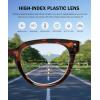 imageEyekepper Blue Light Filter Multifocus Progressive Computer Readers Women  Oversize Noline Trifocal Reading GlassesTortoise