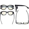 imageEyekepper Oversized Progressive Readers Women  UV Protection Multifocus Computer Readers  Noline Trifocal Reading Glasses  Black FrameBlack