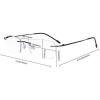 imageEyekepper Progressive Readers 3 Levels Vision Multifocus Glasses Anti UV Reading Glasses Men Bendable Memory Frame Gunmetal 100Gunmetal