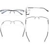 imageEyekepper Progressive Readers 3 Levels Vision Multifocus Glasses Anti UV Reading Glasses Men Bendable Memory Frame Gunmetal 100M1702 Black