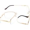 imageEyekepper Progressive Readers 3 Levels Vision Multifocus Glasses Anti UV Reading Glasses Men Bendable Memory Frame Gunmetal 100M1702 Gold