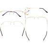 imageEyekepper Progressive Readers 3 Levels Vision Multifocus Glasses Anti UV Reading Glasses Men Bendable Memory Frame Gunmetal 100M1702 Gold