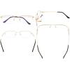 imageEyekepper Progressive Readers 3 Levels Vision Multifocus Glasses Anti UV Reading Glasses Men Bendable Memory Frame Gunmetal 100M1702 Gold