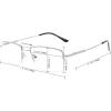 imageEyekepper Progressive Readers 3 Levels Vision Multifocus Glasses Anti UV Reading Glasses Men Bendable Memory Frame Gunmetal 100M1702 Gunmetal