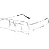 imageEyekepper Progressive Readers 3 Levels Vision Multifocus Glasses Anti UV Reading Glasses Men Bendable Memory Frame Gunmetal 100M1702 Gunmetal