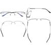 imageEyekepper Progressive Readers 3 Levels Vision Multifocus Glasses Anti UV Reading Glasses Men Bendable Memory Frame Gunmetal 100M1702 Gunmetal