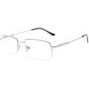 imageEyekepper Progressive Readers 3 Levels Vision Multifocus Glasses Anti UV Reading Glasses Men Bendable Memory Frame Gunmetal 100M1702 Silver