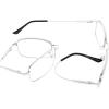 imageEyekepper Progressive Readers 3 Levels Vision Multifocus Glasses Anti UV Reading Glasses Men Bendable Memory Frame Gunmetal 100Silver