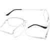 imageEyekepper Progressive Readers 3 Levels Vision Multifocus Glasses Anti UV Reading Glasses Men Bendable Memory Frame Gunmetal 100Silver
