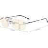 imageEyekepper Rimless Progressive Glasses Multifocus Readers Blue Light Filter Reading Eyeglasses Men WomenGold