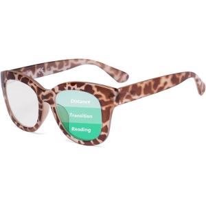 imageEyekepper Oversized Progressive Readers Women  UV Protection Multifocus Computer Readers  Noline Trifocal Reading Glasses  Black FrameBrownTortoise