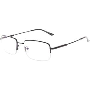 imageEyekepper Progressive Readers 3 Levels Vision Multifocus Glasses Anti UV Reading Glasses Men Bendable Memory Frame Gunmetal 100M1702 Black