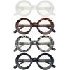 imageEyekepper 4Pack Progressive Multifocus Reading Glasses Blue Light Blocking Round Women No Line Multifocal Readers4 Pack Mix Color