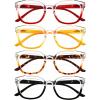 imageEyekepper 4pack Bifocal Reading Glasses Women Bifocal Readers Two Tone 204 Pack Clear Lens Mix Color