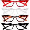 imageEyekepper 4pack Bifocal Reading Glasses Women Cat Eye Oversized Bifocal Readers4 Pack Clear Lens Mix Color