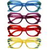 imageEyekepper 4pack Bifocal Reading Glasses Women Oval Lens Bifocal Readers4 Pack Clear Lens Mix Color