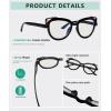 imageEyekepper 4pack Multifocal Reading Glasses Blue Light Blocking Cateye Progressive Multifocus Readers Women 104 Pack Mix Color