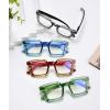 imageEyekepper 4pack Multifocal Reading Glasses Blue Light Blocking Progressive Multifocus Readers Women Floral Pattern Design4 Pack Mix Color